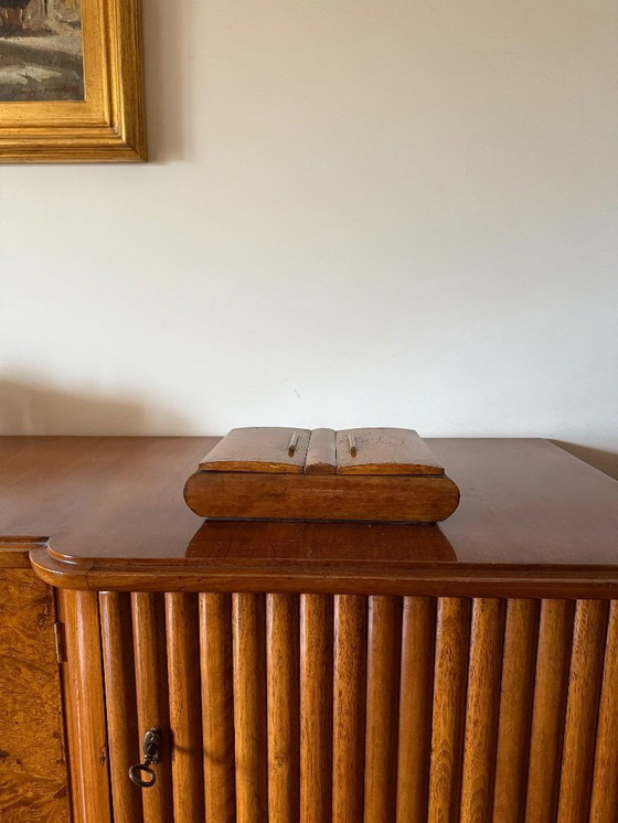 Image 1 of Art Déco wood cigarette box, Italy 1940