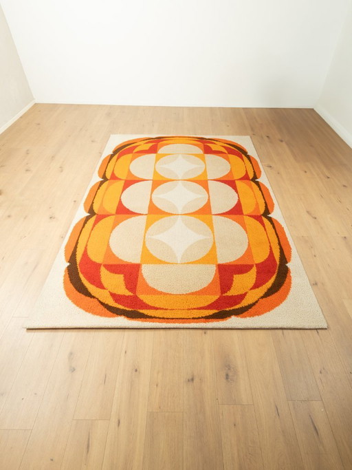 Vloerkleed in Space Age-stijl uit de jaren 70, 200 x 291 cm, vintage.