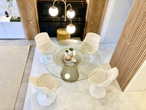 3 chaises MDF Italia Flow en cuir blanc/beige
