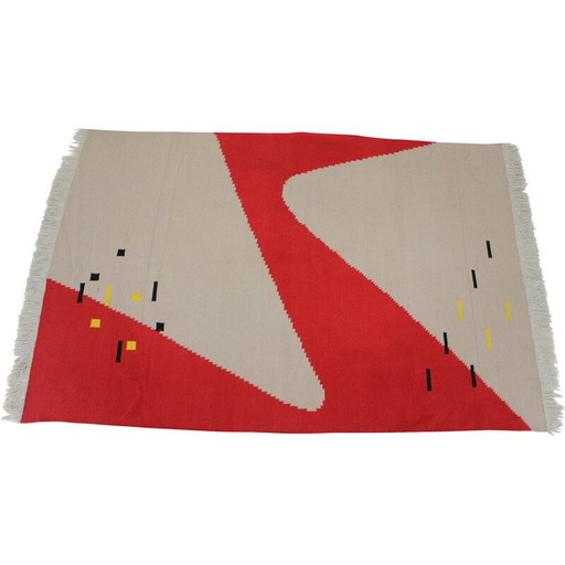 Alfombra Kilim de lana vintage, 1950