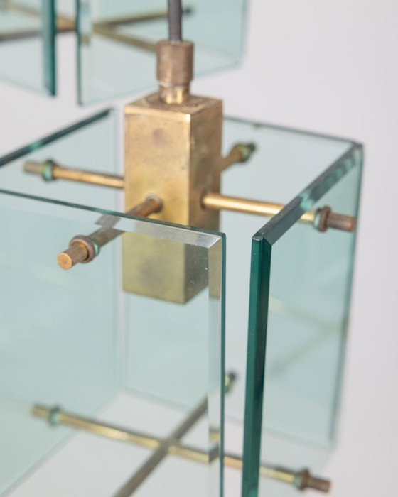 Image 1 of Lampadario in vetro vintage anni '60 progettato dallo Studio Zeroquattro