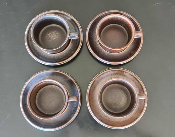 Image 1 of 4x Arabia Ruska Finland Coffee/Tea Cups + Dishes