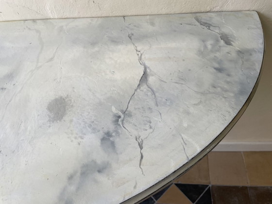 Image 1 of Sidetable Console Table Wall Table Half Round French 19th century