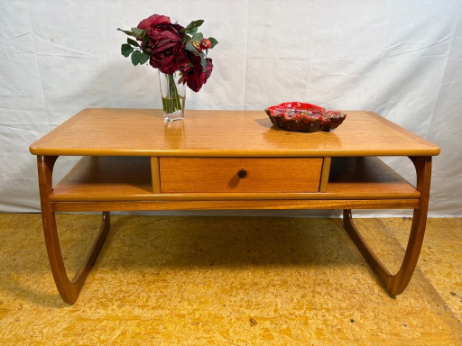 Vintage Nathan Salontafel | Jaren 70 | Mid-Century Teak | Scandinavische Deense Stijl
