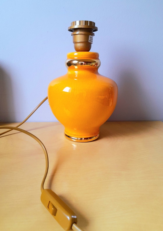 Image 1 of Lámpara de cerámica con esmalte craquelado, Le Dauphin, 1980.