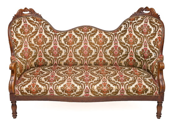 Image 1 of Walnut loveseat, 1930