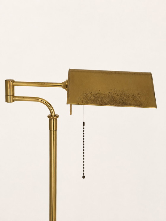 Image 1 of Lampada da terra regolabile in ottone stile vintage