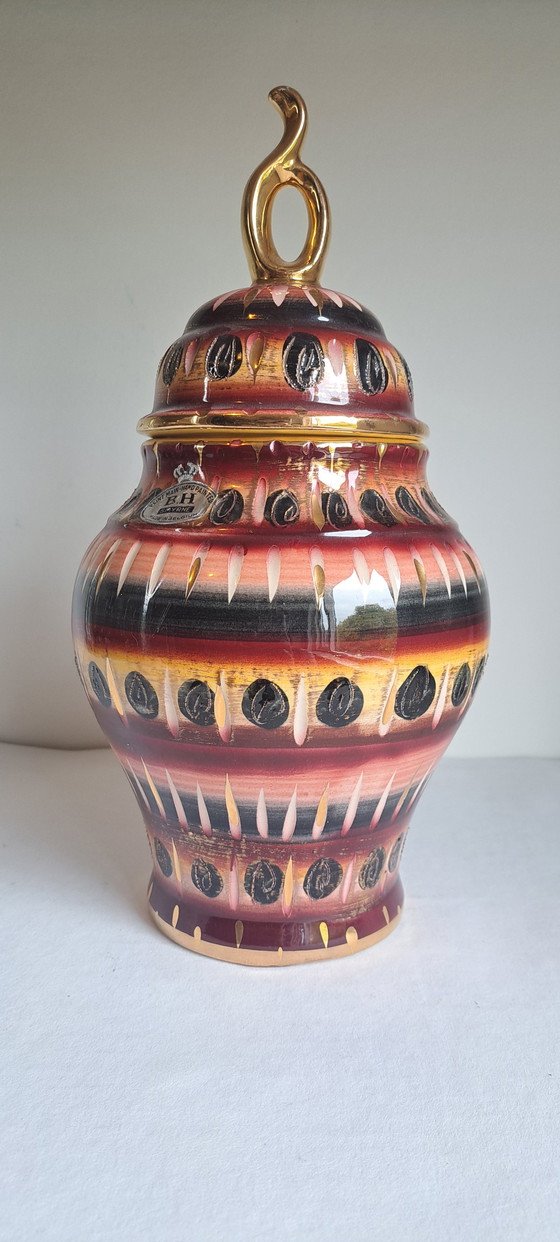 Image 1 of Hubert Bequet Lid Vase