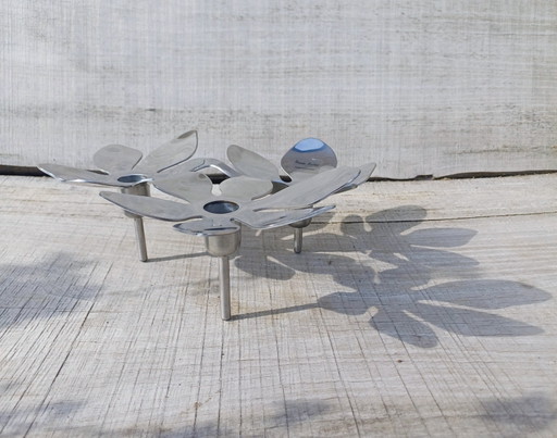 Ikea Flower Candle Holder Stainless Steel Design Monika Mulder – kandelaars en kaarsen, Metal, rvs (photo 2 of 6)