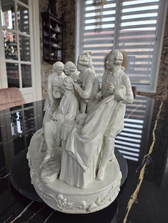 Image 1 of Skulptur – Steingutgruppe aus dem späten 19. Jahrhundert (Ref. 3751)