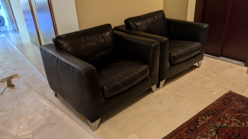 2 Leather Armchairs - Brand: Machalke – 2 zitsbanken (photo 2 of 9)