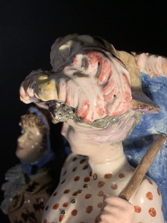 Sculptures impressionnistes de femmes en faïence de Cacciapuoti Fratelli, 1881, Lot de 2 – Ceramic (photo 6 of 19)