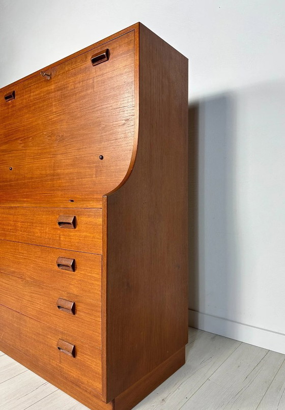 Image 1 of Vintage Deense Teakhouten secretaris van Børge Mogensen voor Søborg Møbelfabrik, Mid-Century Modern, jaren 1960