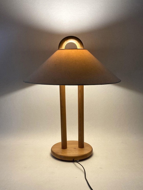 Image 1 of Danish Scandinavian Pine Table Lamp