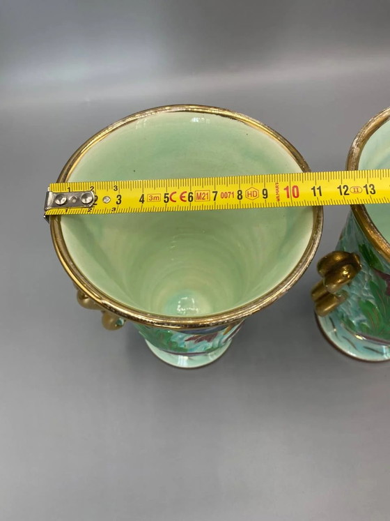 Pair of Cerdazur Monaco Vases - Marine Decor - Fish and Seaweed – Crockery, Ceramic (photo 7 of 7)