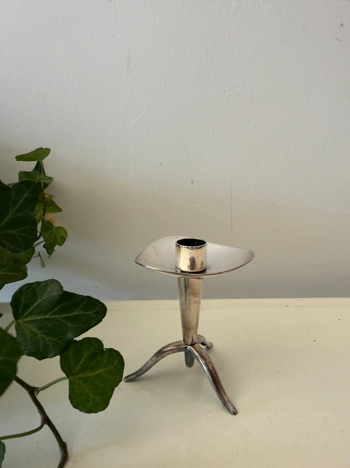 Keltum silver-plated design candlestick