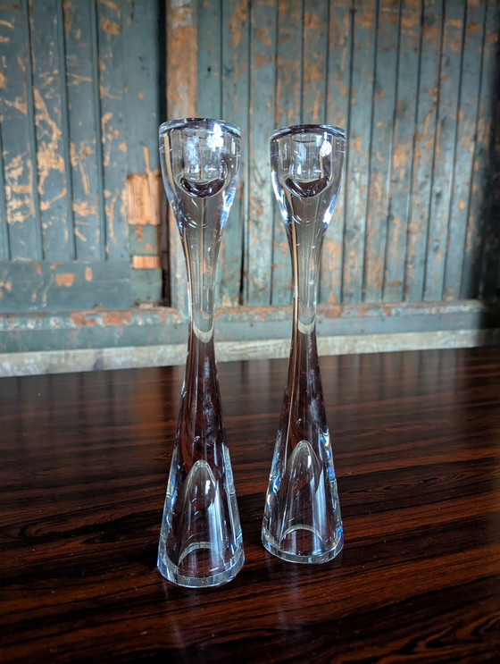 Image 1 of Vintage glass candlesticks