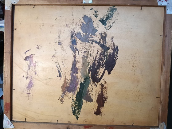Image 1 of Floral painting by Anna M. Gerardi, oil on cardboard, mid-1900s