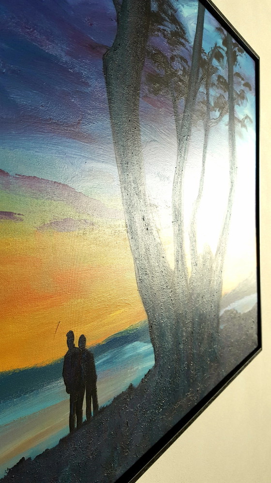 Manou Claire - Tramonto romantico – Dipinti e disegni, Wood, Canvas (photo 4 of 9)