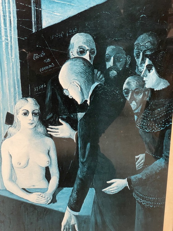 Image 1 of Estampe de Paul Delvaux encadrée