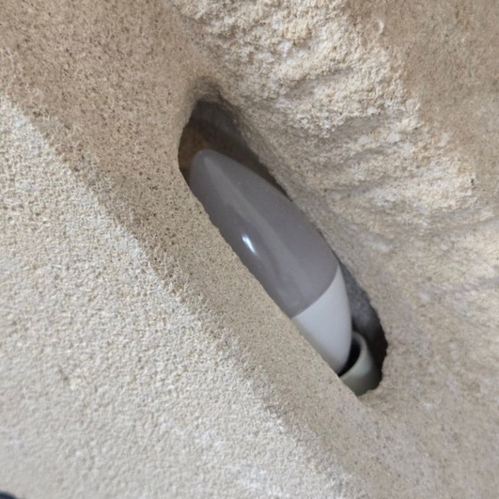 Image 1 of Vintage 1970s Stone Pyramid Table Lamp