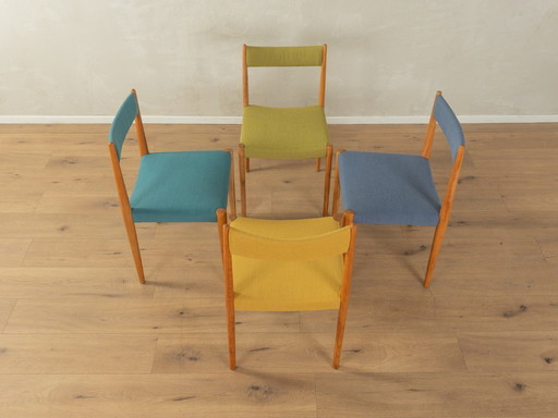 4x Esszimmerstühle, Lübke, 1960er Jahre