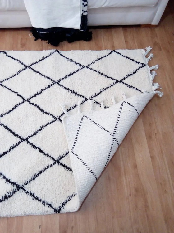 Tappeto tribale marocchino Beni Ourain - Pelo lungo - Lana naturale - 180 x 120 cm – Tappeti, Wool, Cotton (photo 6 of 8)