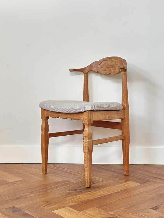 Image 1 of Vintage stoelen set 4 eiken Henning Kjærnulf E.G. Møbler