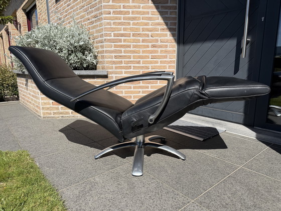 Image 1 of Sillón de relajación Jori Brainbuilder, cuero negro, Medi, Mono-Move. ¡Como nuevo!