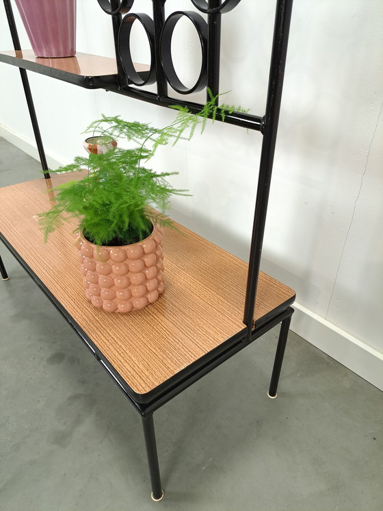 Image 1 of DDR Plant Table With Formica And Steel, Plant Rack