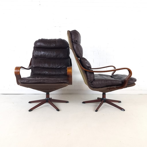 2x vintage swivel chair