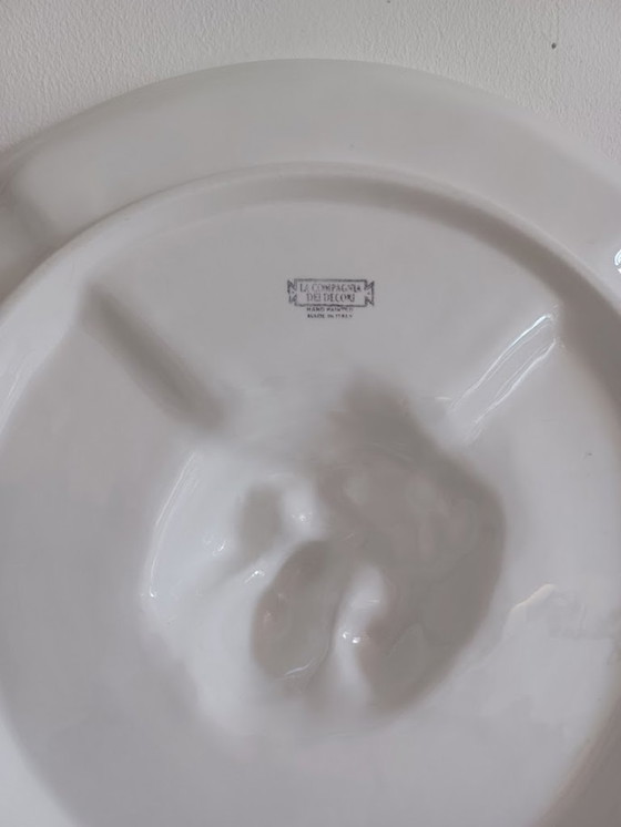 Image 1 of Vintage '80s. Plat à fromage en céramique italienne - fait à la main.