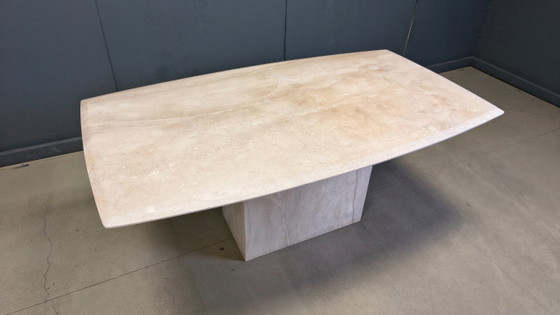 Image 1 of Vintage travertine dining table, 1970s