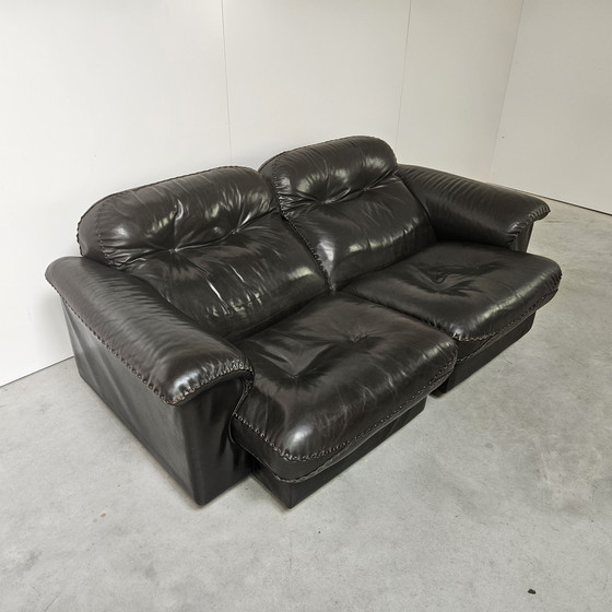 Image 1 of De Sede DS101, zwart lederen 2-zit