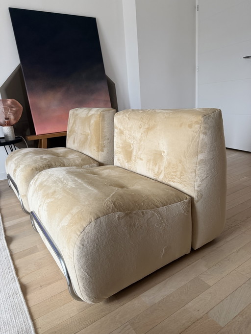 Poltrone tubolari di Adriano Piazzesi, 1970