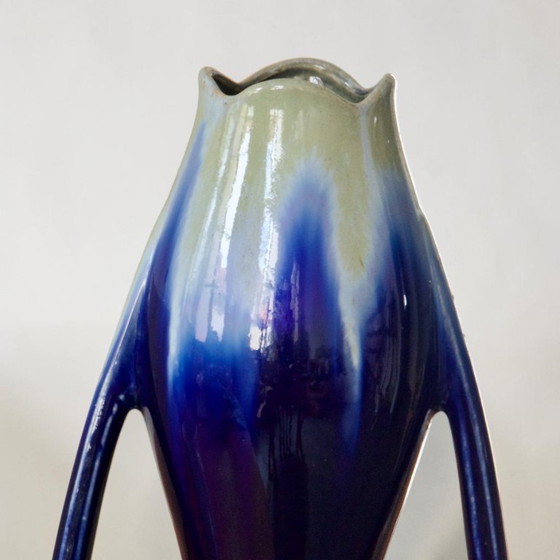 Image 1 of Large Art Nouveau vase by Thulin in glazed stoneware