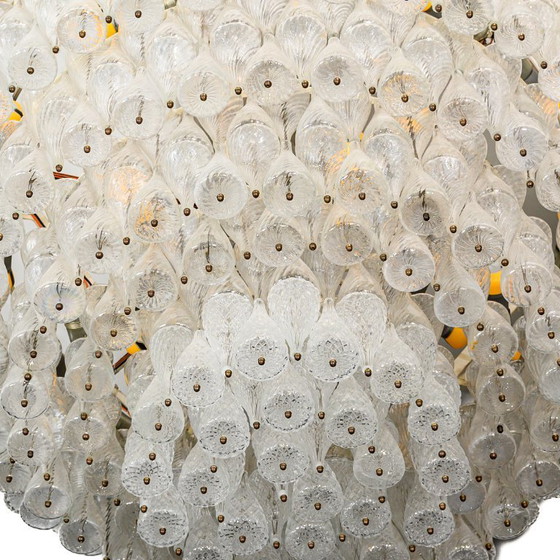 Image 1 of Grande lampadario degli anni '60 dell'iconico Hilton Hotel di Amsterdam attribuito a Seguso