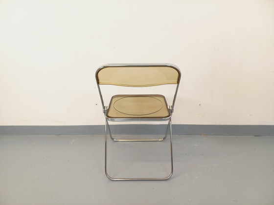 Image 1 of Chaise pliante vintage Plia de Giancarlo Piretti pour Castelli des années 60 70 en chrome et plexiglas fumé