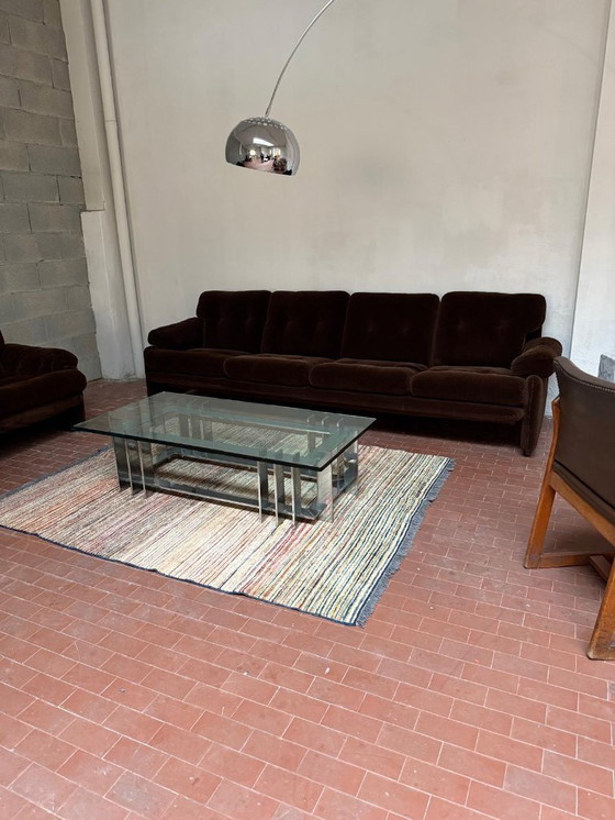 Image 1 of Mesa de centro Saporiti, cristal y cromo, años 70