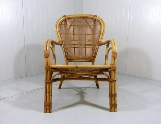 Image 1 of Poltrona italiana in rattan, anni '70