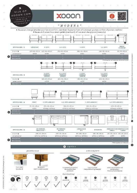 Image 1 of XOOON Modena Ecksofa | Karese-Stoff Blau | Designerfüße