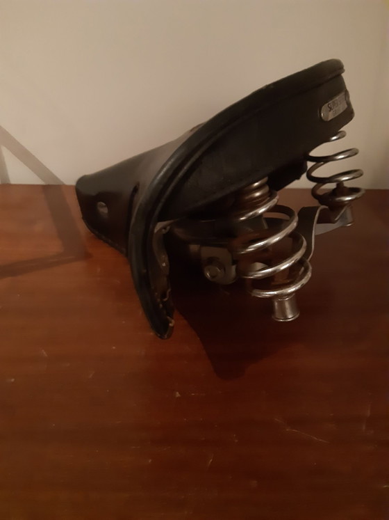 Vintage fietszadel  super selecta – Decoratieve objecten, Leer, Metaal (photo 4 of 8)