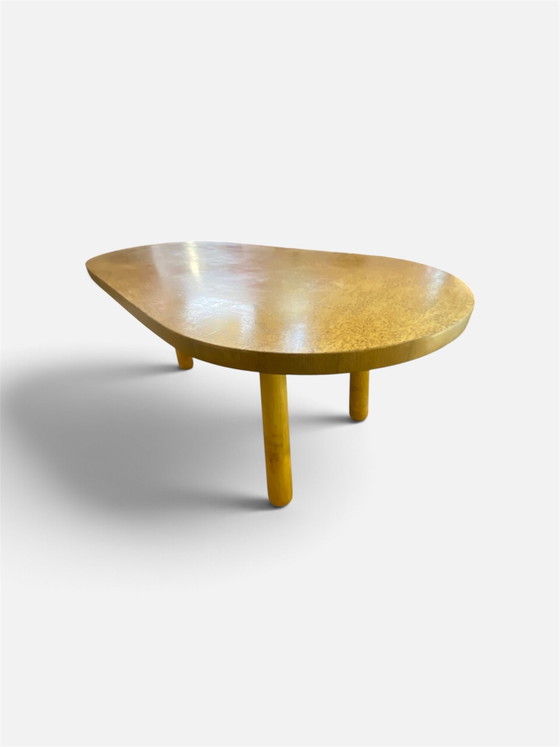 Organic style Coffee table in walnut burl, France circa 1950., Wood, Brown (photo 4 of 6)