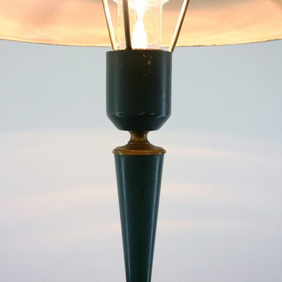 Image 1 of Lampada da tavolo Louis Kalff per Philips 'Bijoo Tripod UFO', Paesi Bassi 1958, verde petrolio