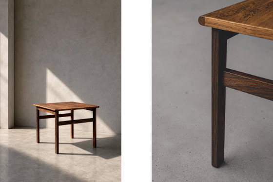 Image 1 of Midden-eeuwse Deense moderne palissander salontafel Capella van Illum Wikkelsø voor Niels Eilersen, jaren 60