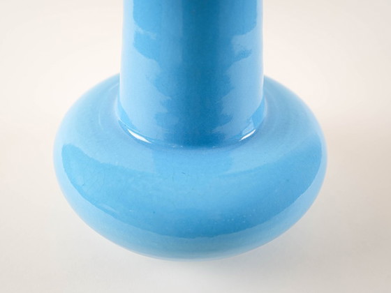 Image 1 of Blue ceramic vase, Danish design, 1970s, made in Denmark
