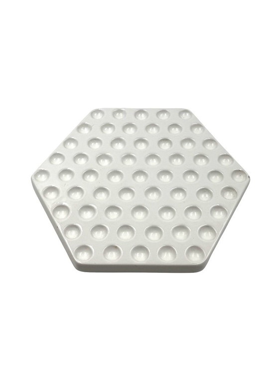 Image 1 of Assiette en céramique blanche de l'ère spatiale, Ennio Lucini, Gabbianelli Italie vers 1970