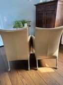 Sedie da pranzo Bert Plantagie in pelle color cammello, 6 pezzi