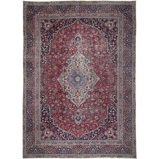 Tapis persan noué à la main vintage 354x257
