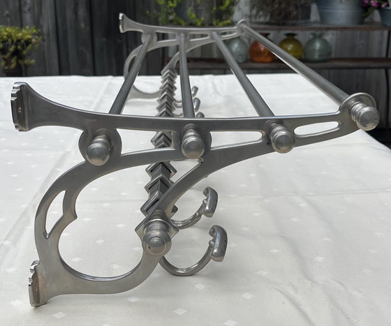Image 1 of Eichholtz Hudson Wall Coat Rack | Large Version | Nickel | New Condition
